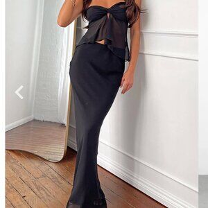 *NWT* Jacqulin Black Maxi Skirt and Top